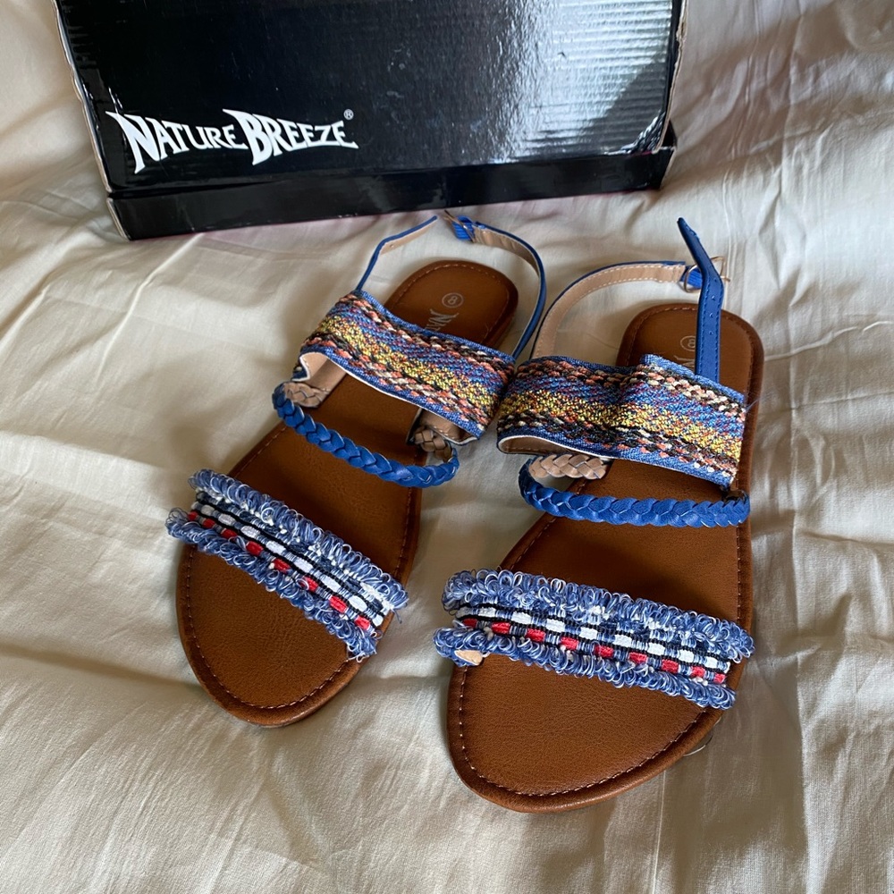 New Nature breeze boho sandals size 8